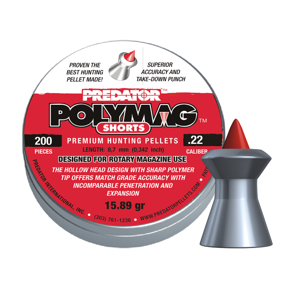 JSB JSB Predator Polymag Short 5,5 mm / .22 15,89 gr – 200 stuks