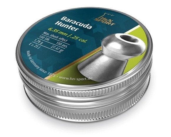 Haendler & Natermann H&N Baracuda Hunter 6,35 mm 27.47 gr luchtbukskogels - 150 stuks