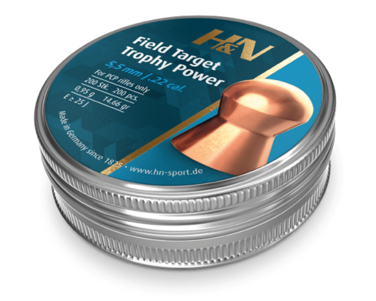 Haendler & Natermann H&N Field Target Trophy Power .22 14.66 gr airgun pellets - 200 pcs Haendler & Natermann H&N Field Target Trophy Power .22 14.66 gr airgun pellets - 200 pcs