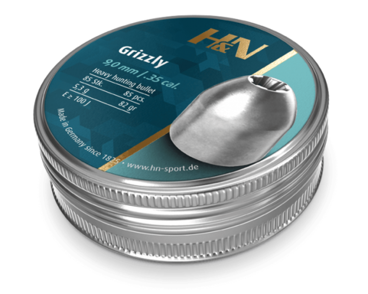 Haendler & Natermann H&N Grizzly .35 82 gr airgun pellets - 60 pcs Haendler & Natermann H&N Grizzly .35 82 gr airgun pellets - 60 pcs
