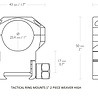 Hawke Hawke Tactical Ring Mount 1 inch Weaver Hawke Hawke Tactical Ring Mount 1 inch Weaver