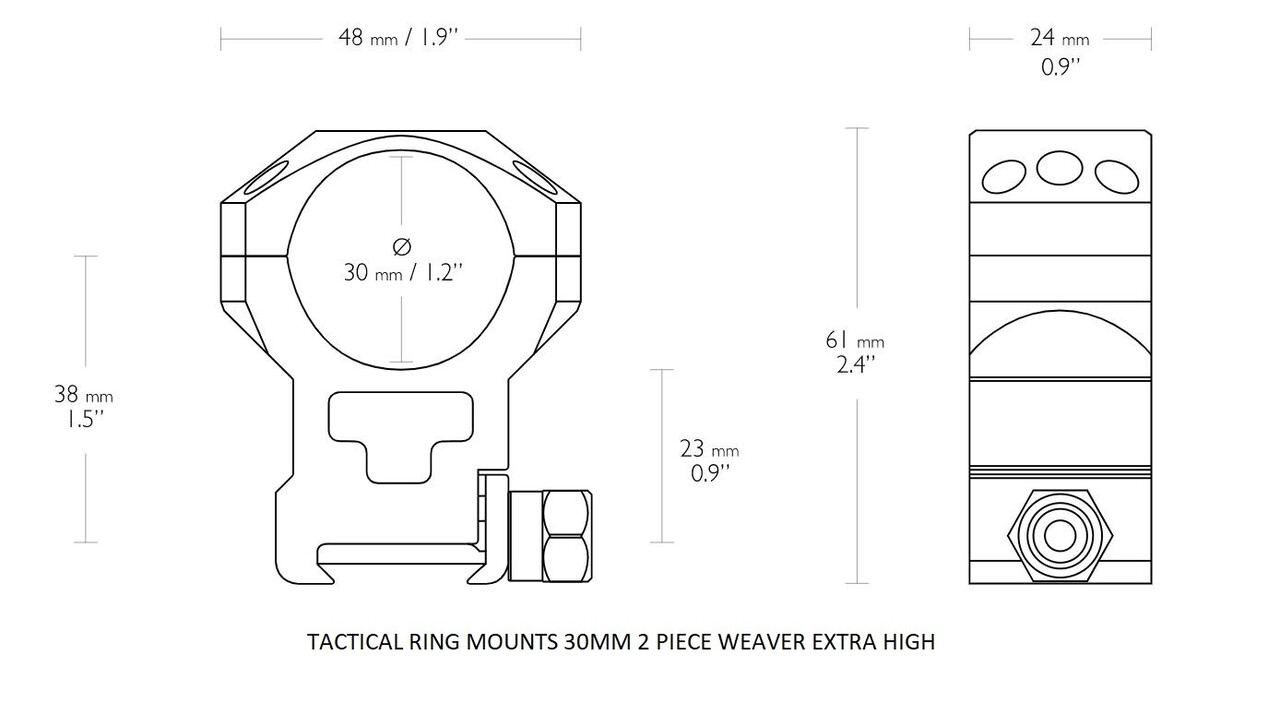 Hawke Hawke Tactical Ring Mount 30mm Weaver Hawke Hawke Tactical Ring Mount 30mm Weaver