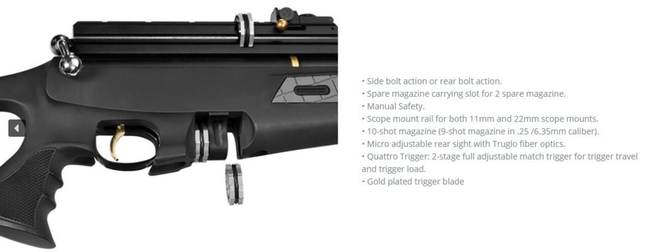 Hatsan Hatsan BT65SB Elite PCP-luchtbuks complete set met Optima-richtkijker Hatsan Hatsan BT65SB Elite PCP-luchtbuks complete set met Optima-richtkijker