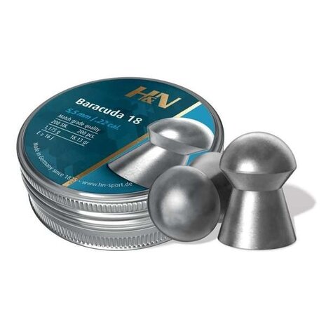 Haendler & Natermann H&N Baracuda 18 5,5 mm 18,13 grain luchtbuks pellets - 200 stuks Haendler & Natermann H&N Baracuda 18 5,5 mm 18,13 grain luchtbuks pellets - 200 stuks