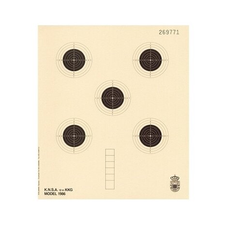 Schmid Klein kaliber geweer schijf 12 m 5 visuelen KNSA3905 (genummerd) Schmid Klein kaliber geweer schijf 12 m 5 visuelen KNSA3905 (genummerd)