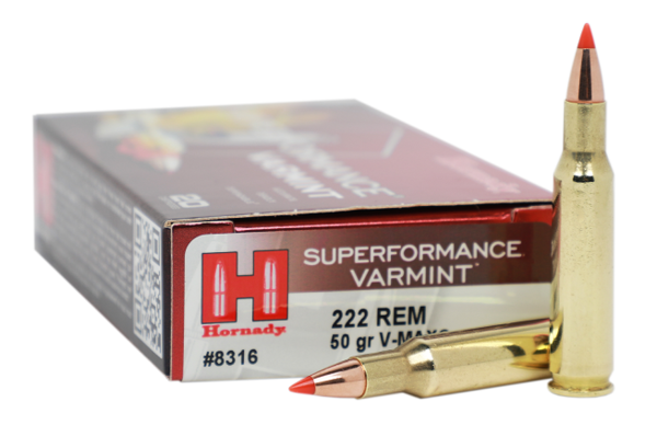 Hornady Hornady Cartridges SuperFormance Varmint .222 Rem V-Max 50 grain Hornady Hornady Cartridges SuperFormance Varmint .222 Rem V-Max 50 grain