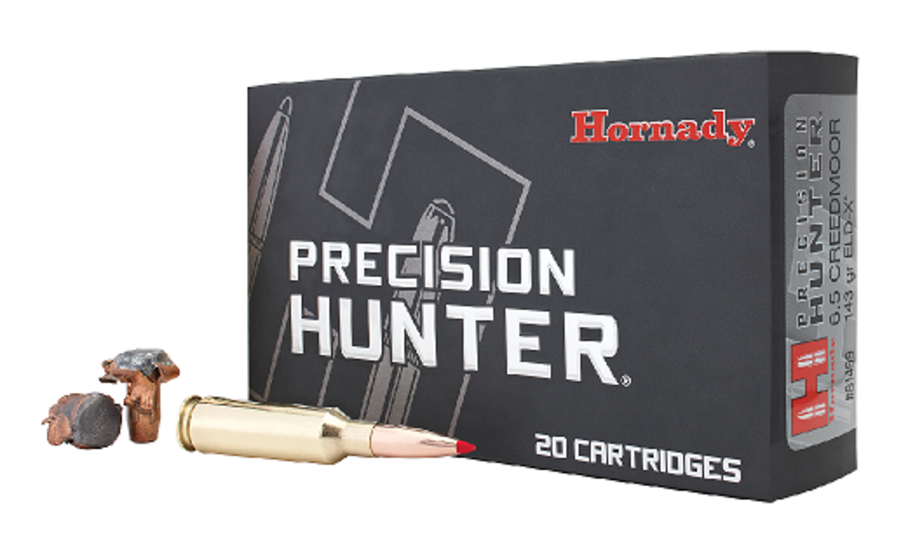 Hornady Hornady Catridges Precision Hunter 6.5 Creedmoor ELD-X 143 grain Hornady Hornady Catridges Precision Hunter 6.5 Creedmoor ELD-X 143 grain