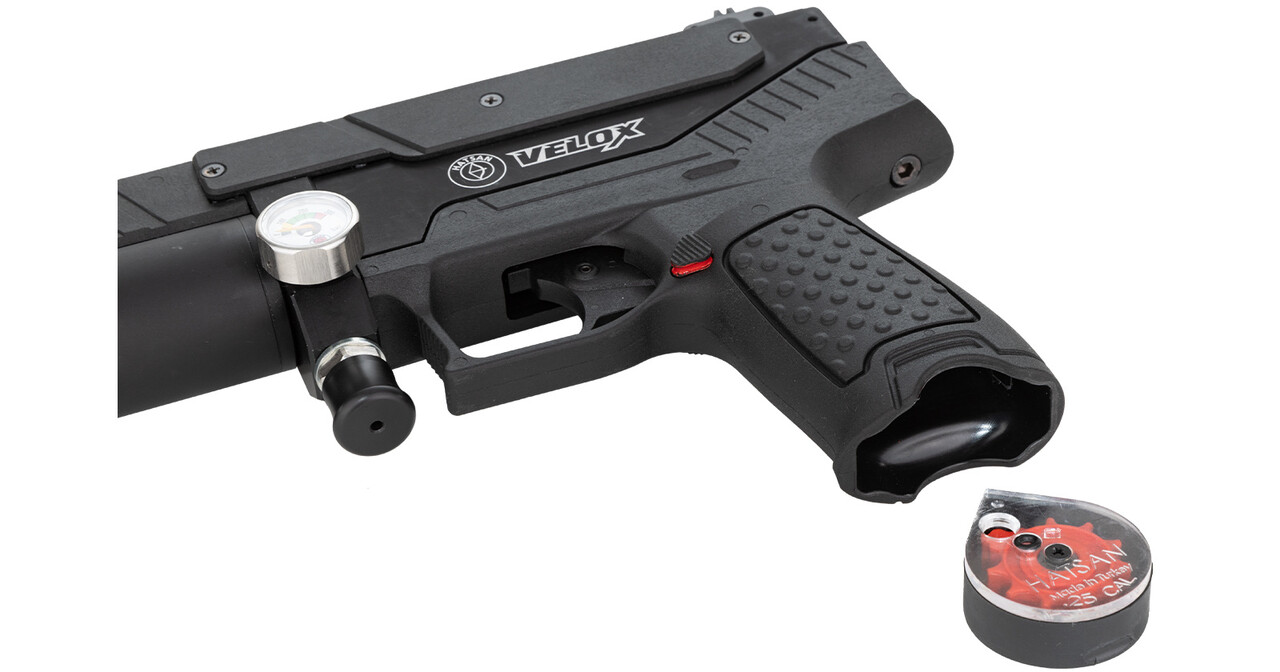 Hatsan Hatsan Velox Semi-Automatic PCP Black PCP luchtpistool Hatsan Hatsan Velox Semi-Automatic PCP Black PCP luchtpistool