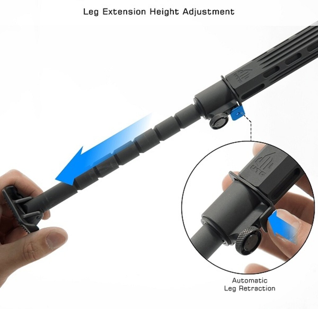 UTG UTG Big Bore Bipod Picatinny – Full Stability Bipod voor zware kalibers
