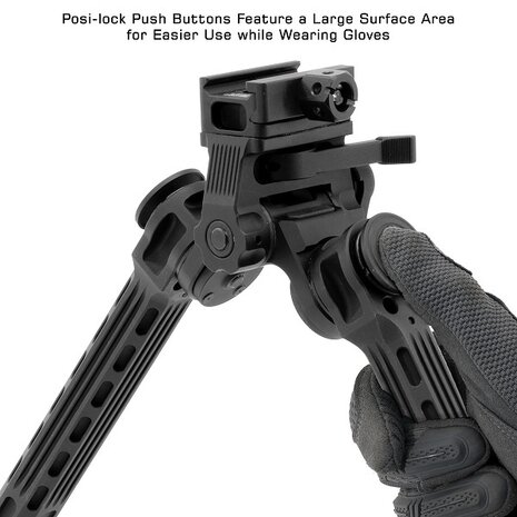 UTG UTG Big Bore Bipod Picatinny – Full Stability Bipod voor zware kalibers