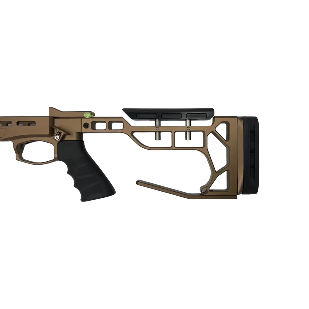 Saber Tactical Saber Tactical Chassis FX DRS - Bronze | CNC Aluminium Chassis for FX DRS Airgun Saber Tactical Saber Tactical Chassis FX DRS - Bronze | CNC Aluminium Chassis for FX DRS Airgun