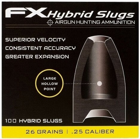 FX Airguns FX Hybrid Slugs .25 26.3 gr – 6.35 mm – 100 pcs FX Airguns FX Hybrid Slugs .25 26.3 gr – 6.35 mm – 100 pcs
