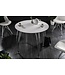 Invicta Interior Moderne eettafel ARRONDI 90cm wit chroom ronde bistrotafel - 6975