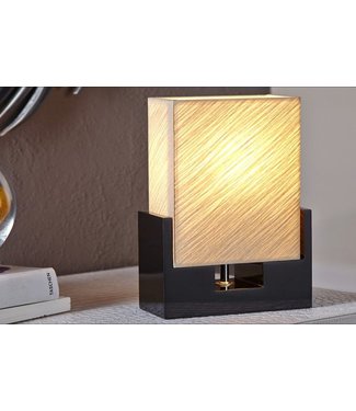 Invicta Interior Moderne tafellamp TWILIGHT 25cm zwart beige tafellamp - 10880