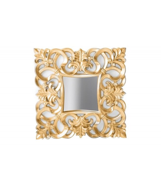 Invicta Interior Elegante wandspiegel VENICE 75x75cm goud antieke barokstijl - 15626