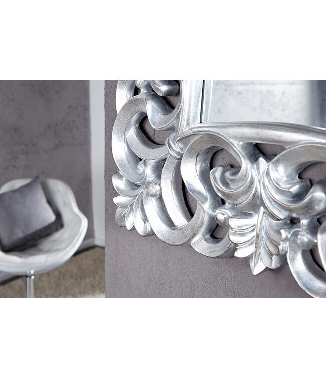 Invicta Interior Elegante wandspiegel VENICE 75x75cm zilver antiek barokstijl - 15627