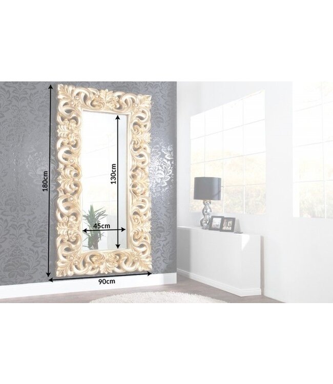 Invicta Interior Elegante wandspiegel VENICE 180x90cm goud antieke barokstijl - 15629