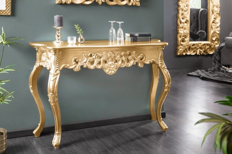 Elegante console VENICE 110cm gouden barok design dressoir handgemaakt - 15633
