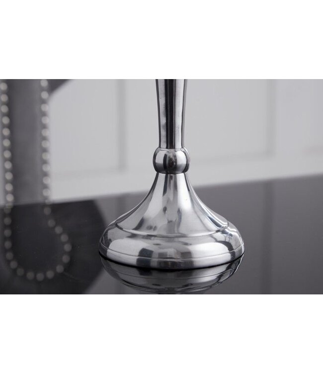 Invicta Interior Kandelaar MODERN BAROK 40cm zilveren 5-armige kroonluchter gepolijst aluminium kaarshouder - 17363