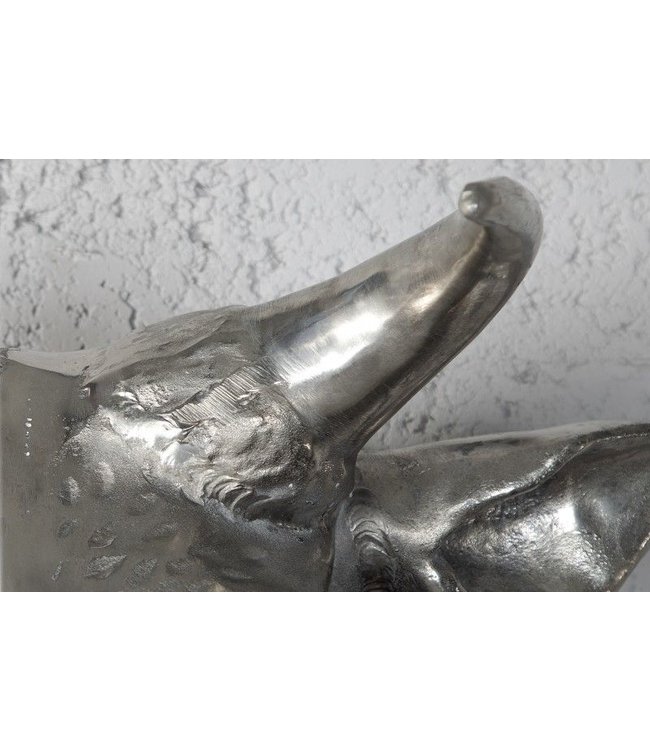 Invicta Interior Extravagante wanddecoratie van een stierenkop TORERO 65cm zilveren decoratieve schedel - 17372