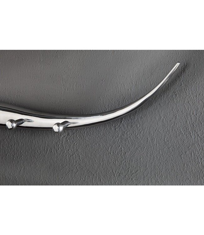 Invicta Interior Design kapstok BULL 100cm aluminium wanddecoratie stierenkop - 20076