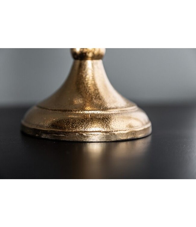 Invicta Interior Kandelaar MODERN BAROK 40cm goud 5-armige kroonluchter gepolijst aluminium kaarshouder - 20409