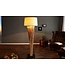 Invicta Interior Design drijfhout vloerlamp EUPHORIA 180cm naturel met linnen kap - 20697