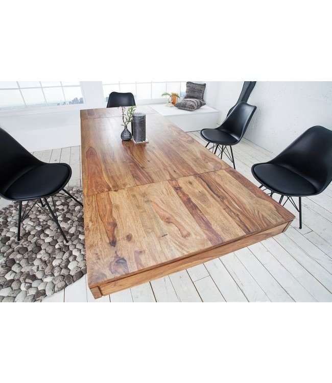 Invicta Interior Massief houten eettafel PURE 120-200cm Sheesham met verlengplaten - 20976