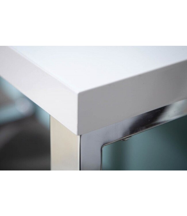 Invicta Interior Modern bureau WHITE DESK 140cm witte hoogglans bureautafel - 21141