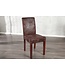 Invicta Interior Edele koloniale stoel GENUA sigaarbruin vintage look grenen massief houten poten - 22207