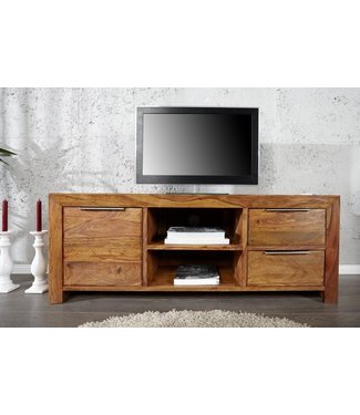Invicta Interior Massief tv-meubel PURE 135cm Sheesham steenafwerking lowboard palissanderhout - 22684