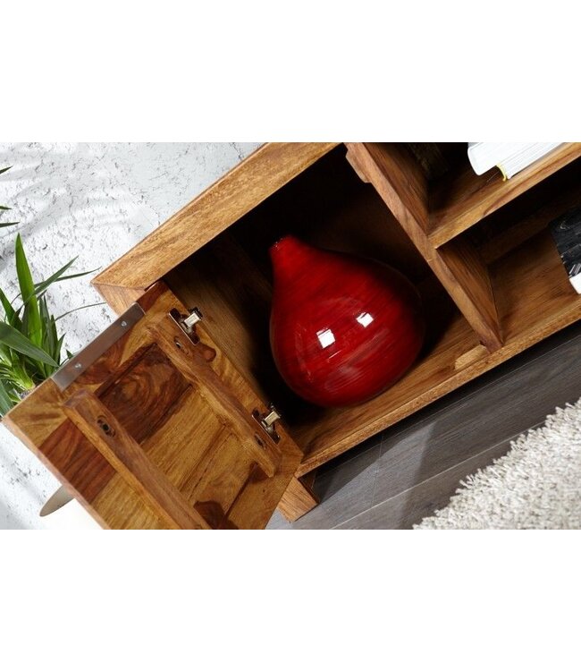 Invicta Interior Massief tv-meubel PURE 135cm Sheesham steenafwerking lowboard palissanderhout - 22684