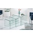 Invicta Interior Designset van 3 glazen salontafels FANTOME 60cm bijzettafels transparant - 22864