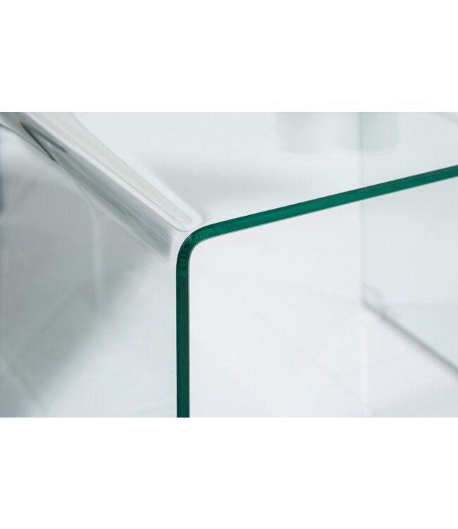 Invicta Interior Designset van 3 glazen salontafels FANTOME 60cm bijzettafels transparant - 22864