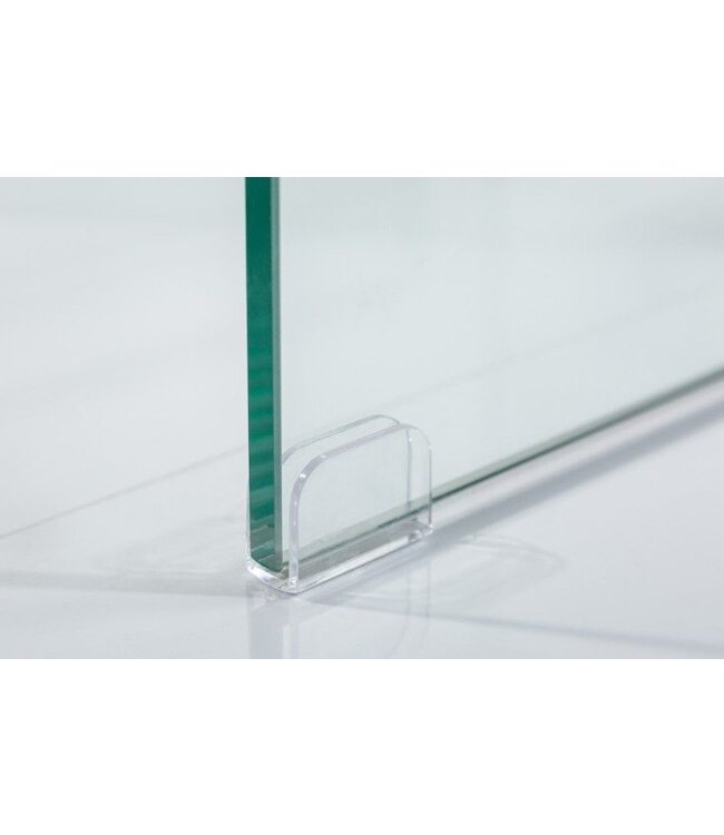 Invicta Interior Designset van 3 glazen salontafels FANTOME 60cm bijzettafels transparant - 22864