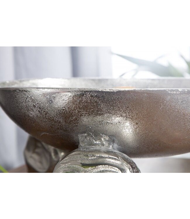 Invicta Interior Design fruitschaal SKULL 35cm zilveren aluminium schedelschaal - 22917