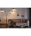 Invicta Interior Design booglamp FIVE LIGHTS 210cm zwartgouden vloerlamp met marmeren voet - 22967