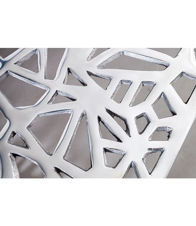 Invicta Interior Handgemaakte salontafel ABSTRACT 60cm aluminium zilverkleurig in Gap design - 35722