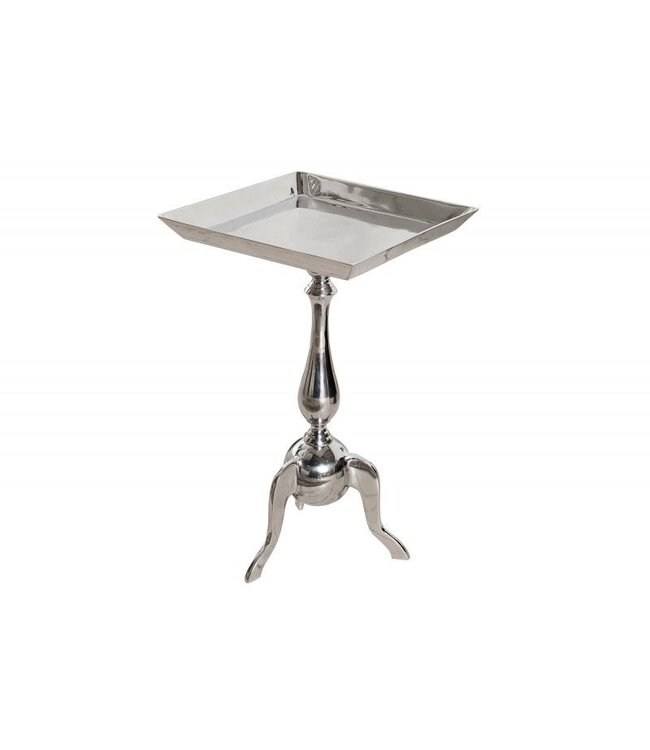 Invicta Interior Filigraan bijzettafel TRAYFUL 55cm zilveren aluminium dienbladtafel - 35725