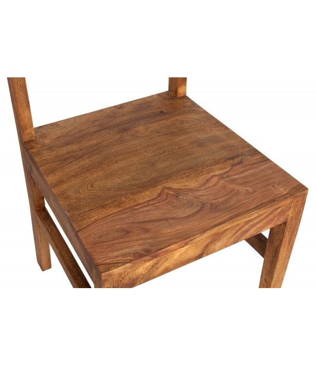 Invicta Interior Massieve stoel PURE Sheesham massief hout unieke nerf - 35861