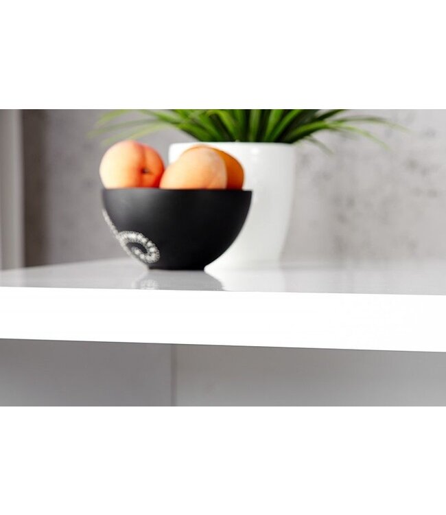 Invicta Interior Design bureau FAST TRADE 140cm witte hoogglans bureautafel - 36024