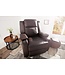 Invicta Interior Moderne relaxstoel HOLLYWOOD koffie-tv-stoel met ligfunctie - 36030
