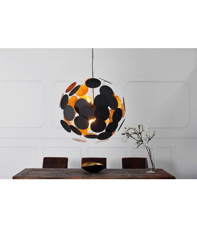 Invicta Interior Hanglamp Infinity Zwart/Goud 70cm - 36226
