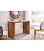 Invicta Interior Solide consoletafel MAKASSAR 100 cm bureau met sheesham steenafwerking - 36330