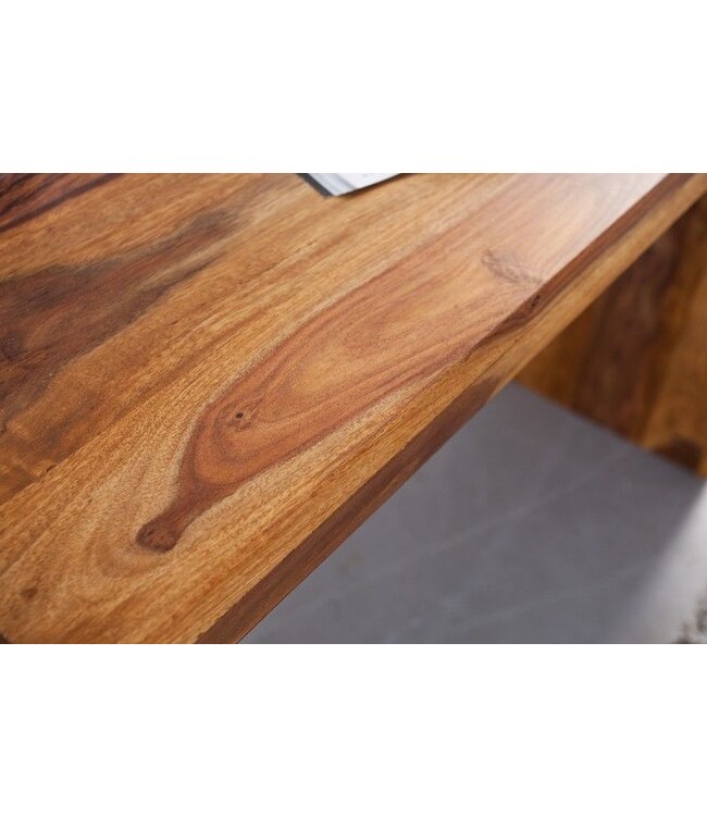 Invicta Interior Solide consoletafel MAKASSAR 100 cm bureau met sheesham steenafwerking - 36330