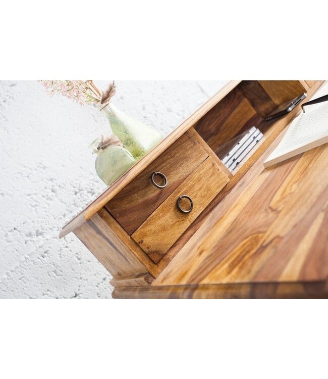 Invicta Interior Design secretaire HEMINGWAY M 90cm Sheesham massief houten bureau - 36340