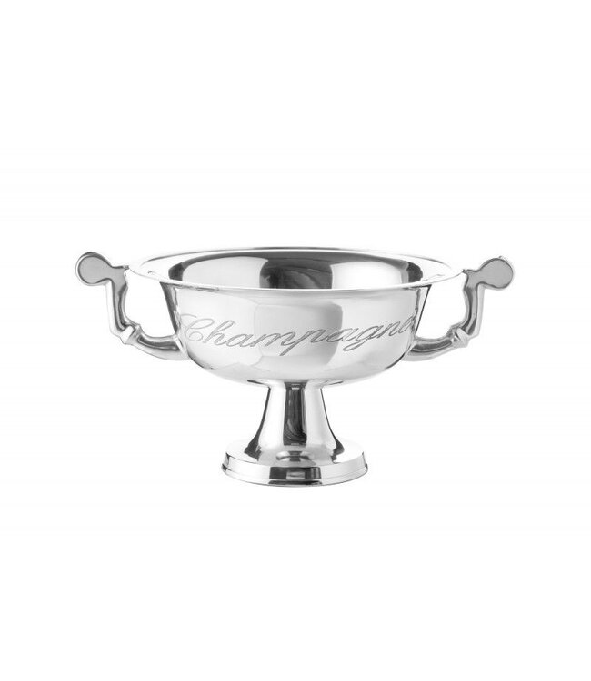 Invicta Interior Elegant design champagnekoeler CHAMPAGNE 40cm gepolijst zilveren flessenkoeler - 36380