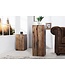 Invicta Interior Massief houten decoratieve kolom COLUMNA 50cm acacia vintage bruine bijzettafel - 36441