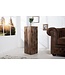 Invicta Interior Massief houten decoratieve kolom COLUMNA 75 cm acacia vintage bruine bijzettafel - 36442