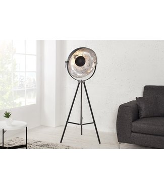 Invicta Interior Vloerlamp BIG STUDIO 170cm zwart zilver bladlook industrieel design - 36562